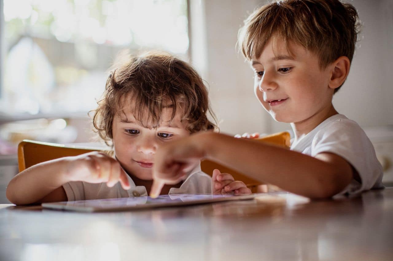 Challenges of Distance Learning - two kids on tablet