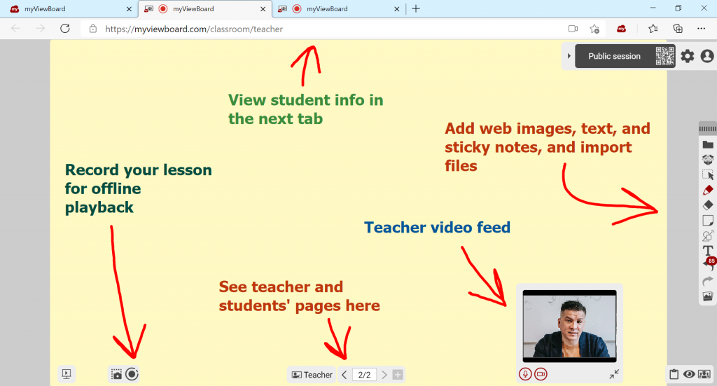 The new user interface for Classroom is a clean and simple greyscale design.