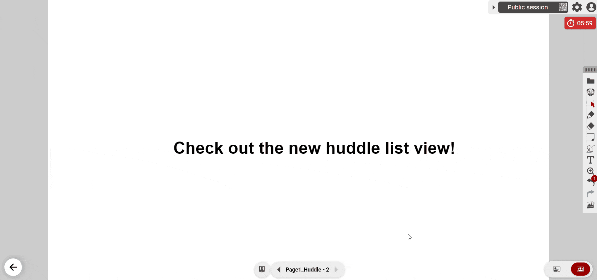 myViewBoard Classroom new huddle list view